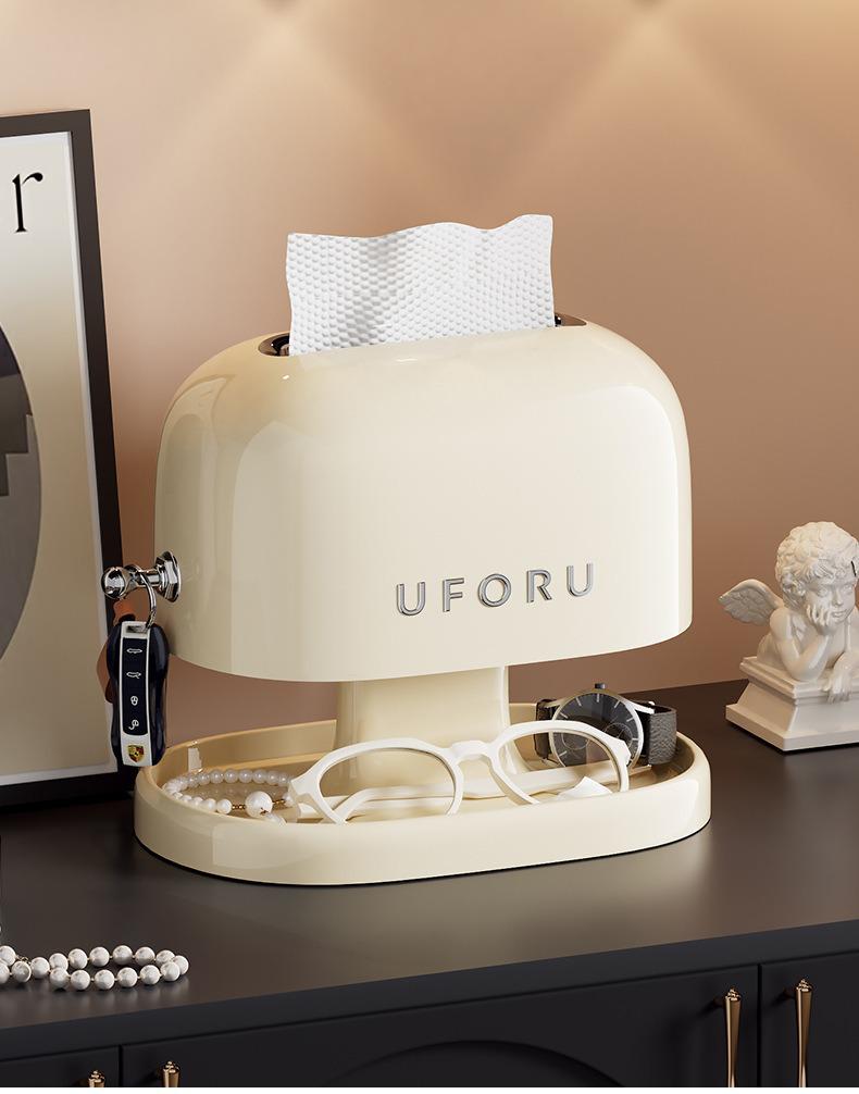 Chinese-Style Multi-Functional Tissue and Storage Box for Entrance and Living Room