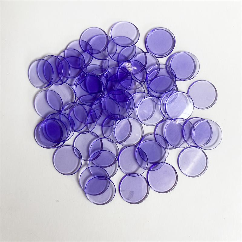 100Pcs 19Mm Transparent Chips Plastic Counting Supplies Counters For Maths Board Game Token
