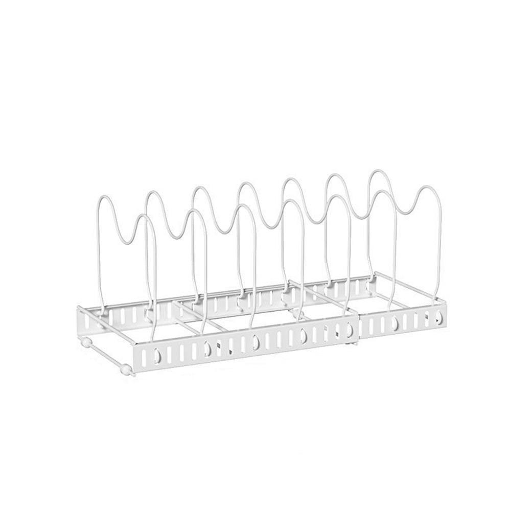 Carbon Steel Dish Drain Rack Adjustable Pot Lid Organizer Practical Kitchen Utensils Rack  Pantry