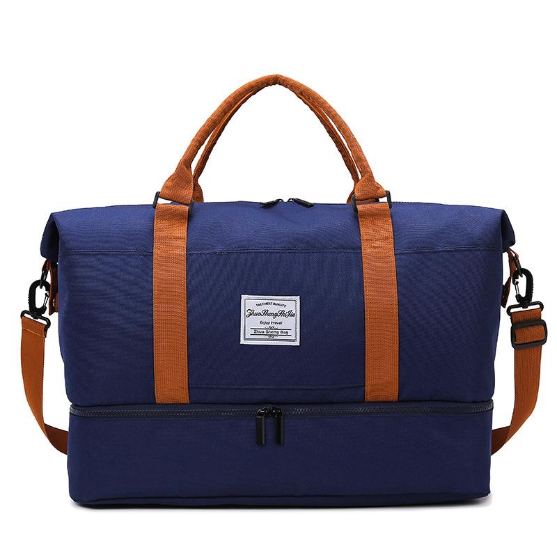 Fashion Contrast Storage Bag Simple Large Capacity Business Travel Bag Wet and Dry Separate Shoe Warehouse Gym Bag