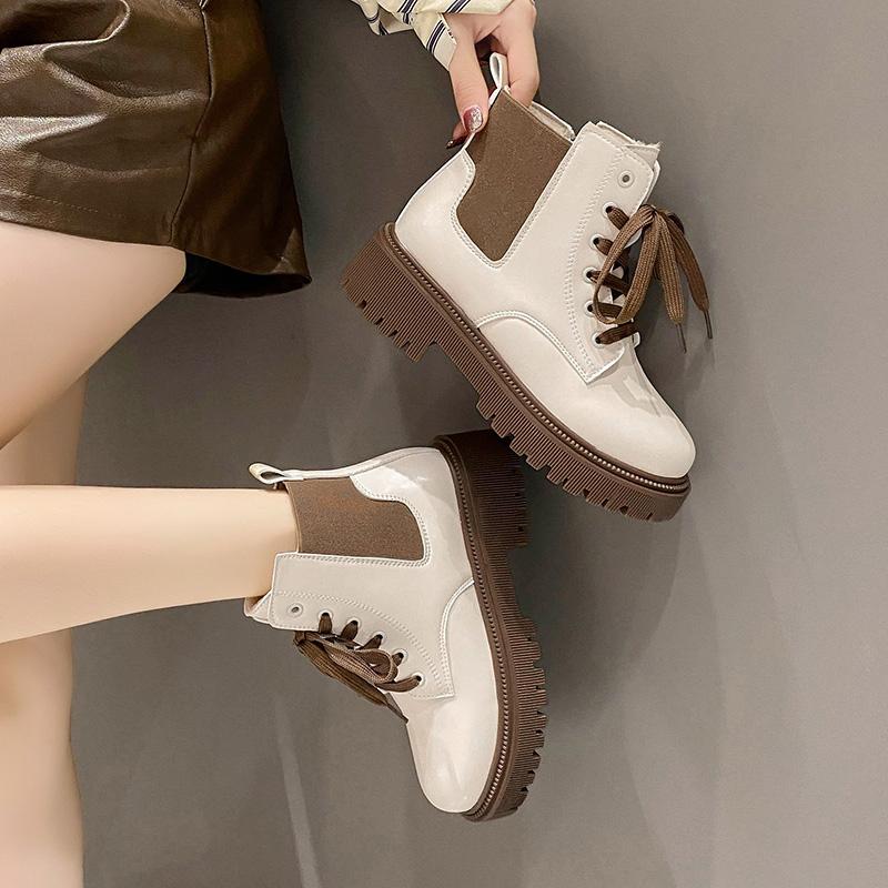 

2024 брендовая обувь, женские ботильоны, базовые современные ботинки из искусственной кожи, женские однотонные туфли на квадратном каблуке с круглым носком и молнией по бокам, женская однотонная обувь на квадратном каблуке