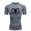 Men's Sports Training Fitness Moisture-Wicking Compression Workout Gym Fashion Tee Quick Dry Short Sleeve T-Shirt Fitness Sweatshirt Top
