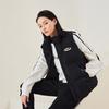 Li Ning Sports Trend Series Solid Color Loose Stand Collar Zipper Winter Versatile Casual Cold Resistant Down Vest Women vest Black AMRU124-2