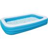 Luxe opblaasbaar zwembad - BESTWAY - Kind en gezin - Blauw - 3 luchtkamers - 305x183x56 cm
