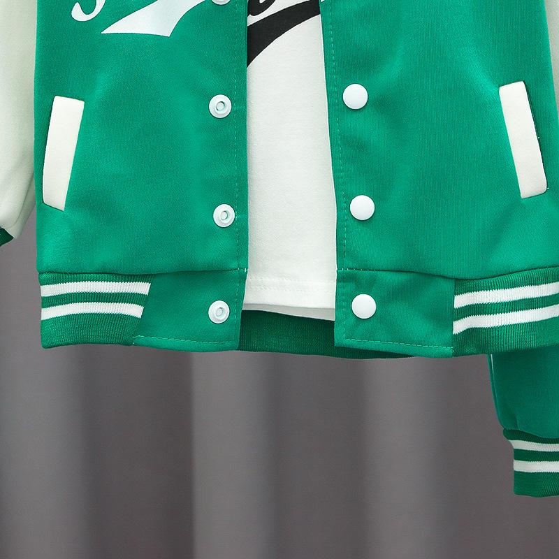 Toddler Boys' & Girls' Long-Sleeve Jacket Set - Fashionable Spring & Autumn Baseball Outfit.