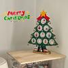 Wooden Christmas Tree Desktop Ornament DIY Mini Christmas Tree Decorations Window Display Ornament Adornos Navideños