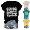 Summer New Shortsleeved Casual Tshirt Teacher Daily Affirmations Printed Loose Womens Top with a Round Neck Jumper