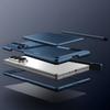 Samsung Galaxy Z Fold 8 Ultra Hülle, Kartenhalter, mit Glas für äußeren Bildschirm, Blau