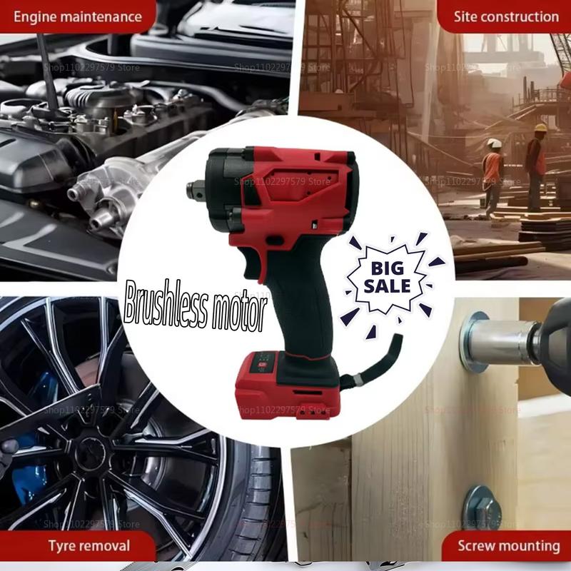 Kabelloser bürstenloser 1/2 elektrischer Schlagschrauber für Auto-LKW-Reparaturen 18V wiederaufladbares Elektrowerkzeug Akku nicht enthalten