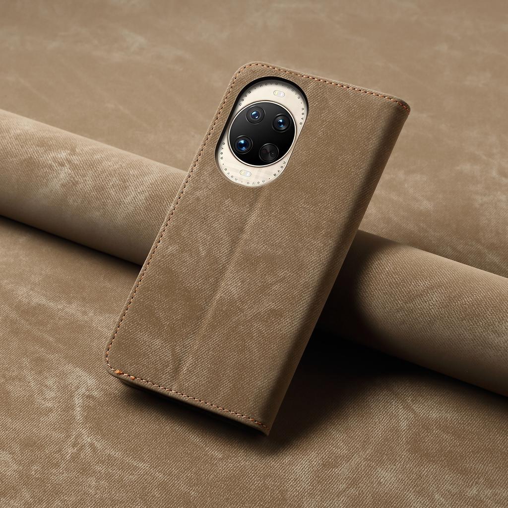 For Huawei nova 14 Ultra 5G Case Jeans Cloth Texture Anti-Scratch Leather Stand Phone Cover