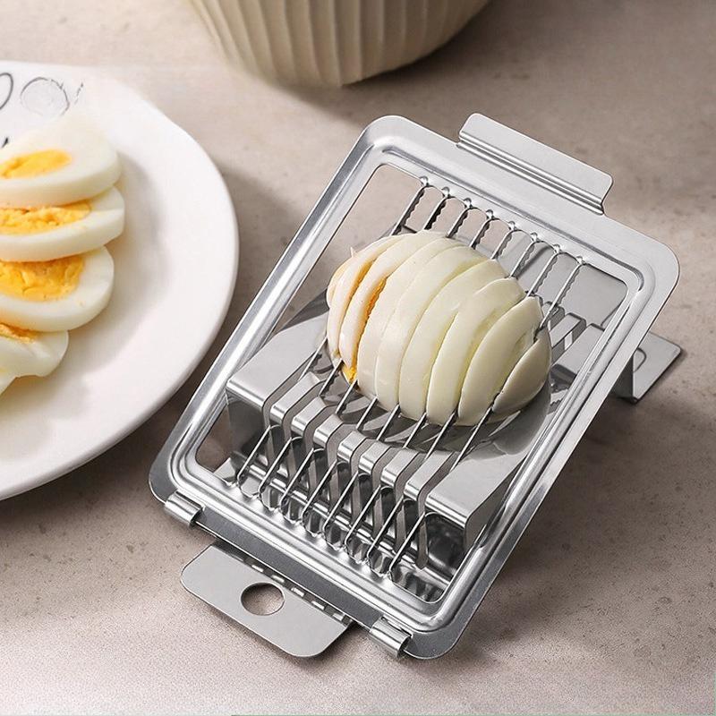 Household Stainless Steel Egg Slicer, Multi-function Preserved Eggs Century Egg Divider Kitchen Tool