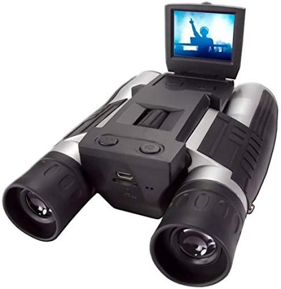 1080P Binocular Camera, Binocular Video Camera, Recording, 12x High Magnification, Full HD Digital Camera Telescope with 2" LCD Screen