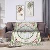 Super Warm Blanket Child Decorative Border Painting Art Birds Bedding Throws Flannel Bedspread For Couch Bed Sofa Bed Cover