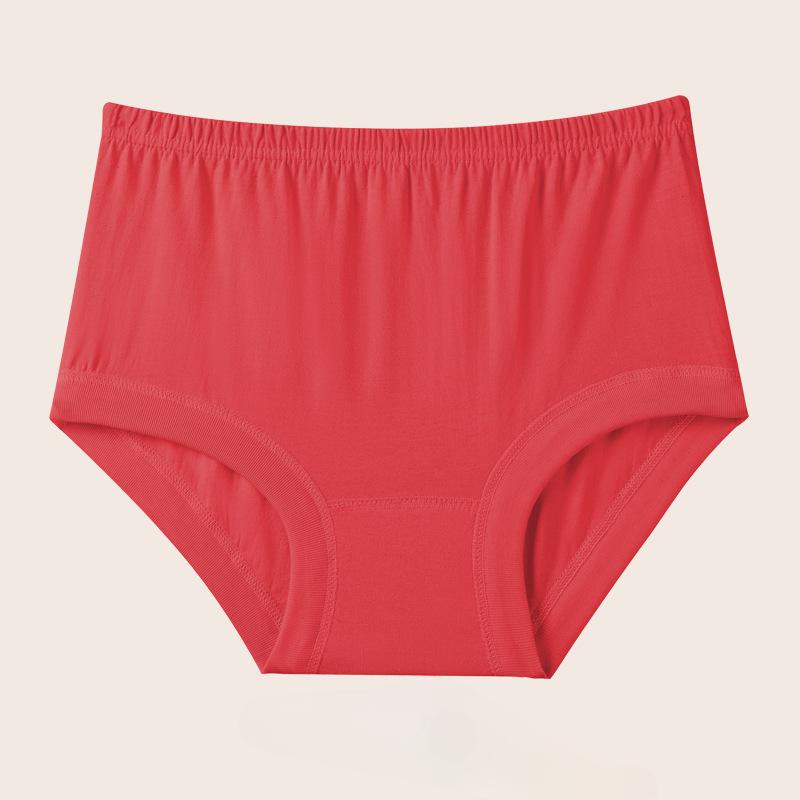 Underwear for Middle-aged Elderly Made of Pure Lingerie Cotton Breathabl Plus Size Fat Big Red Zodiac Year Triangle Panties
