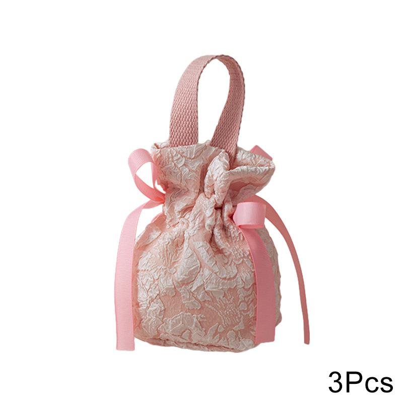 1PC Canvas Wedding Party Candy Bag Handheld Wrapping Bag Drawstring Packaging Box Portable Gift Bag With Handle Storage Bag