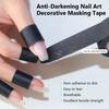 Black Nail Art Masking Tape, Light Blocking Film for Gel Curing UV Protecton Finger Tapes Manicure Tools