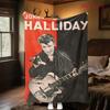Rock Legend Johnny Halliday blanket Home Decor sofa blanket Digital printing Machine washable bedroom