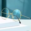 New Fashion Circular Retro Glasses Plain Eyeglasses Women Men Vintage Metal Round Frame Glasses Transparent Lens
