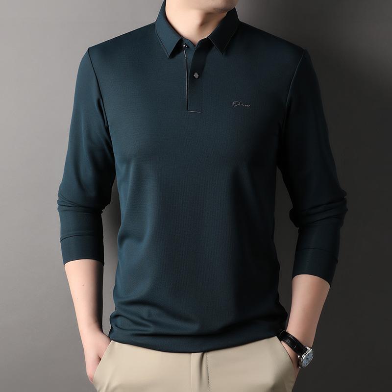 

Бархатная рубашка-поло мужская новая зимняя утепленная с длинным рукавом топ деловая повседневная теплая длинная футболка с отложным воротником мужская трендовая 4XL