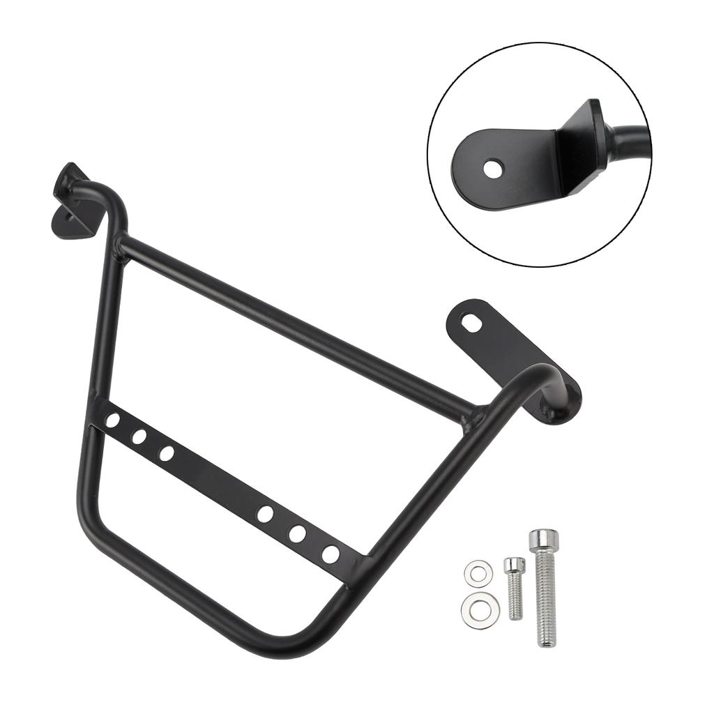 Luggage Rack Side Saddle Bag Mount Bracket Black For Guzzi V7 750Cc 21-24