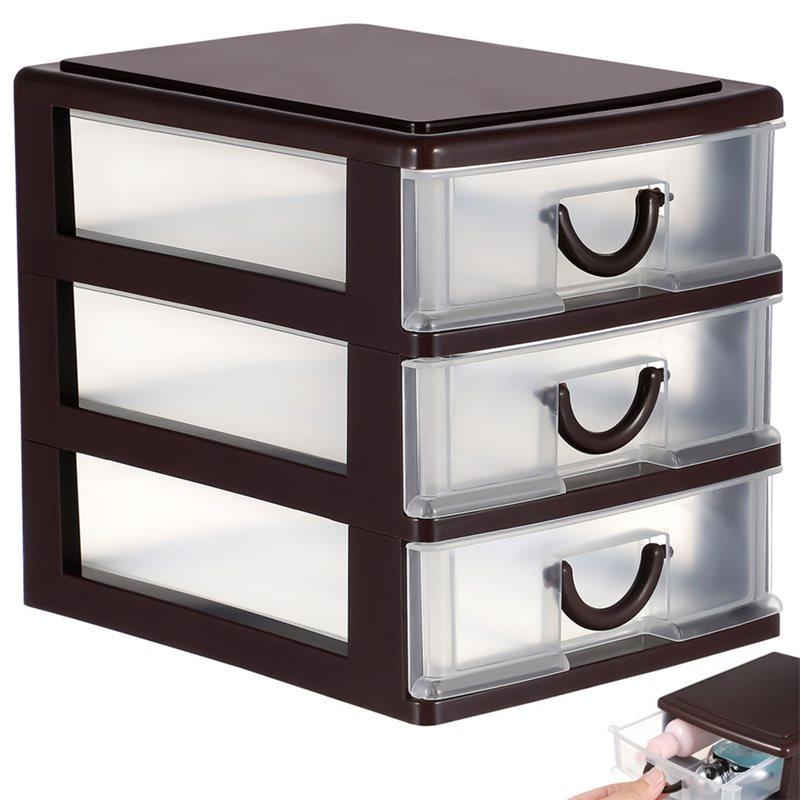 A25F-Multifunctional Drawer Storage Box Desktop Organizer Jewelry Holder Drawer Storage Box