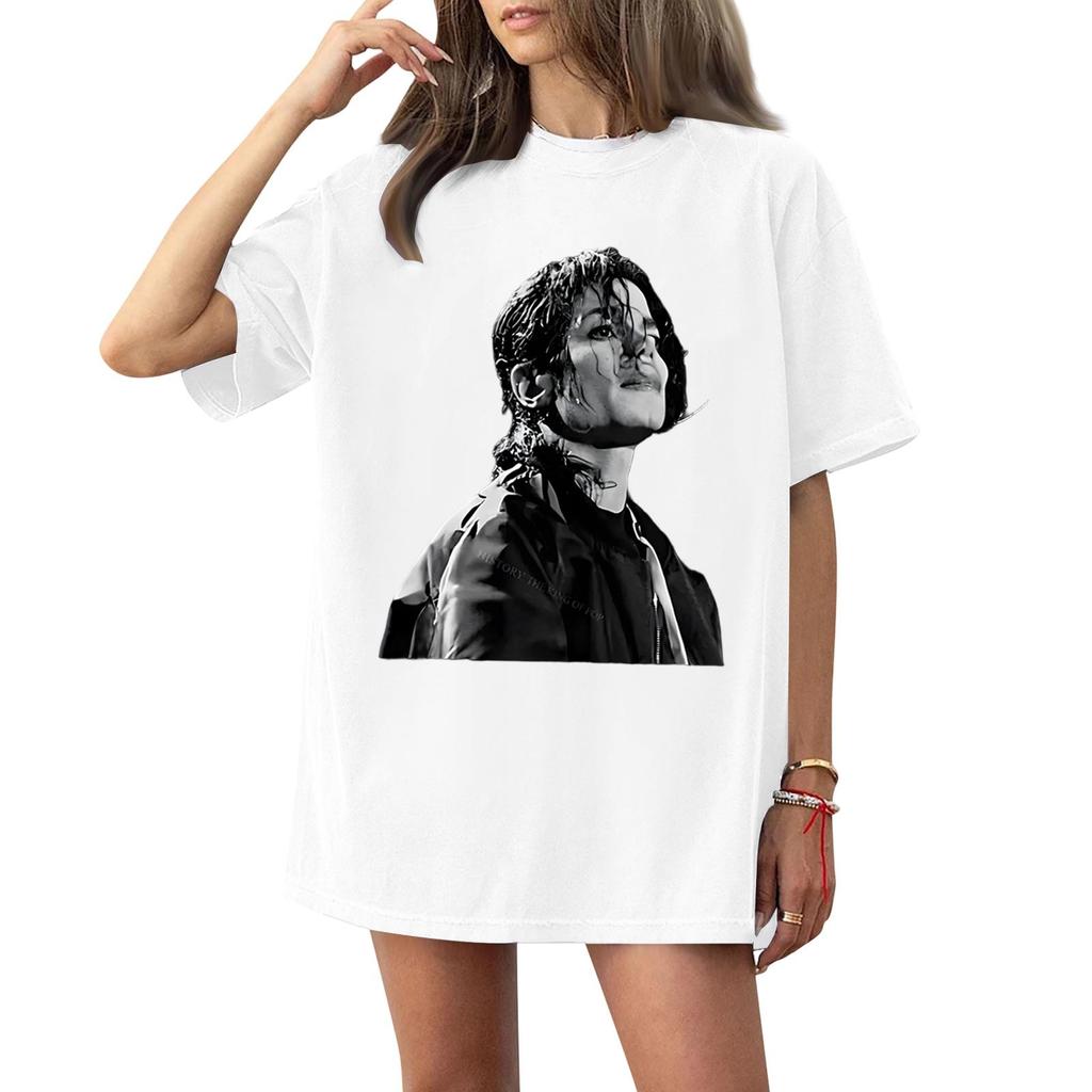 Women's Fashionable Casual Short Sleeved Printed T-Shirt Round Neck Top