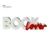 Bookshelf Decor for Reading Lovers 3D Printed Book Lover Ornament Decor, Letter Sign Minimalist Home Decoration Accessories Study Desk Corner Library,