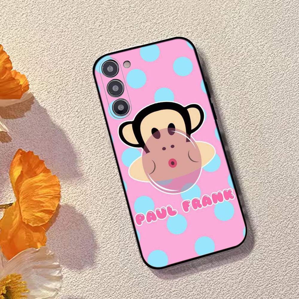 P-Paul F-Frank Fashion Phone Case For Samsung Galaxy A73,A72,A71,A70,A53,A52,A51,Soft Silicone Black Cover