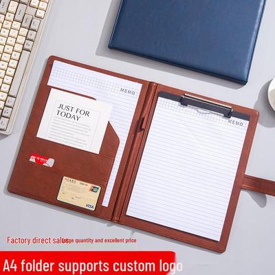 A4 Magnetische Leder Dokumentenmappe: Multifunktionaler Business Manager mit individuellem Logo