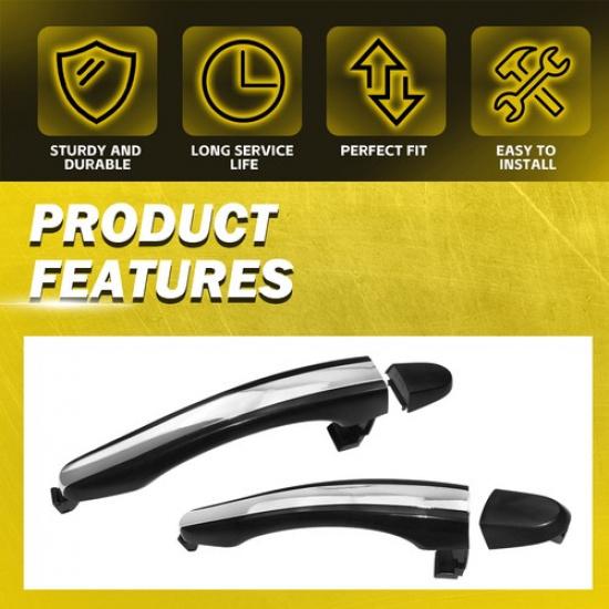 2X Front+Rear Outside Door Handle For 2006-2011 Hyundai Azera Right 826513L000 K
