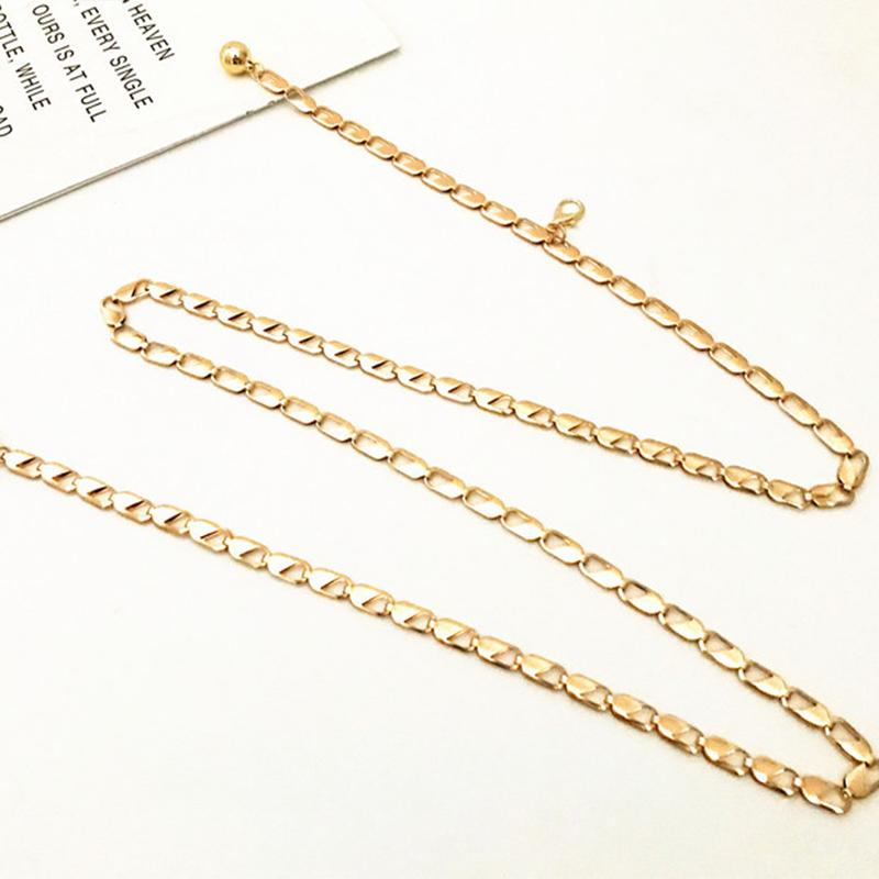 Metal Ball Pendant Waist Chains for Women Long Thin Adjustable Chain Belt Ins Korean Chic Dress Pants Decorative Waistband Strap