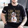 Personalisiertes Vintage-Foto Mädchen Papa Junge Papa T-Shirt, Individueller Papa von Mädchen, Personalisiertes Papa Tochter Geschenk, Mädchen Papa Shirt, Jungen Papa Shirt, aT22We5c