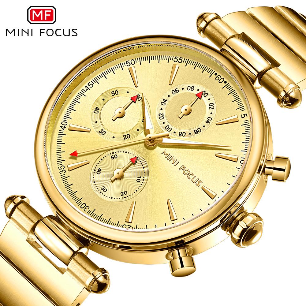 Women's Watch Fashionable Casual Women's Watch Multifunctional Waterproof Quartz Watch Steel Band Women's Watch