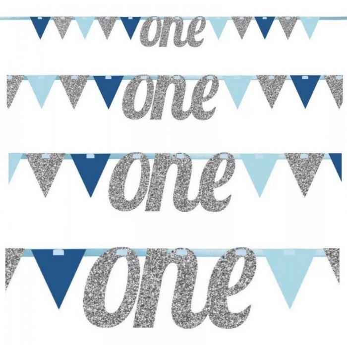 Creative Party One Ribbon Glitter Banner