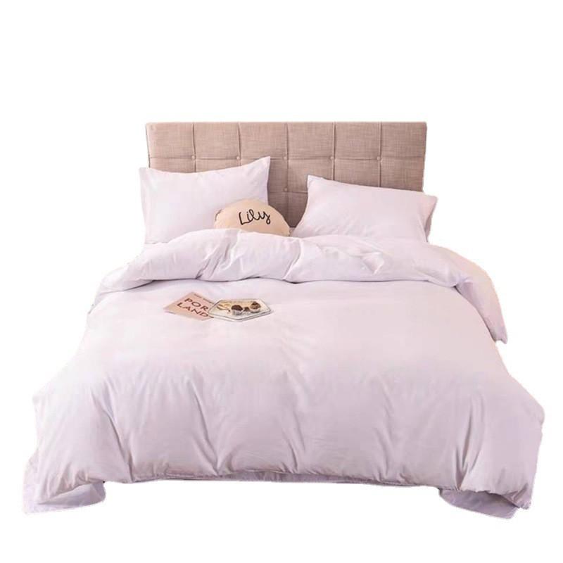 White Cotton Bedding Set 4 Piece Hotel Motel Linen 1.5m 1.8m 2.0m Beds Modern Minimalist