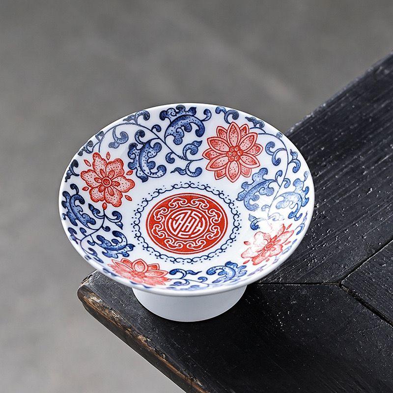 Chinese Blue and White Porcelain Fruit Plate Household Nut Biscuit Storage Plate Living Room Tabletop Sundries Storage Plate New