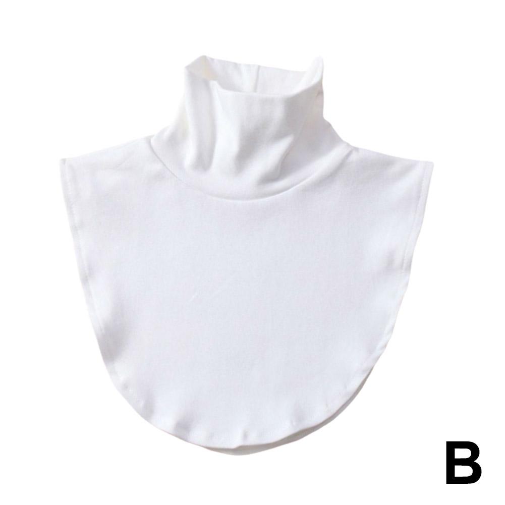 2024 New Winter Modal High Nack Fake Collar Women Solid Detachable Fashion Color Warm Collar Jersey Turtleneck Elastic B7B8
