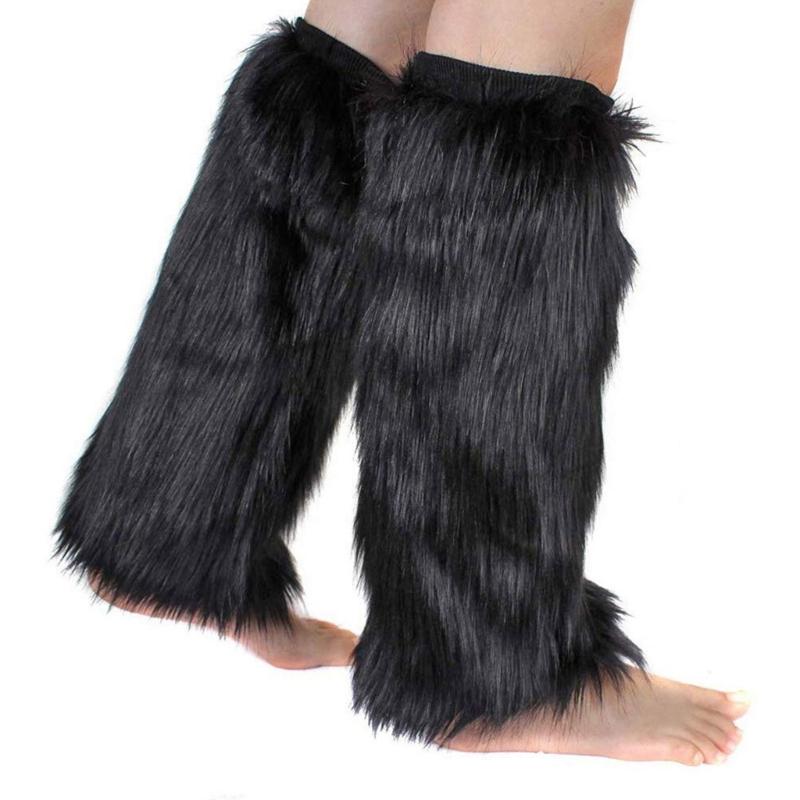 Faux Fur Leg Warmers for Women Girls Winter Warm Leg Warmers Holiday Festival Soft Boot Cuffs Cover Faux Fur Cuffs