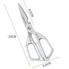 1pc Stainless Steel Kitchen Scissors Multi-functional Food Scissors Killing Fish Strong Chicken Bone Scissors Kitchen Gadgets