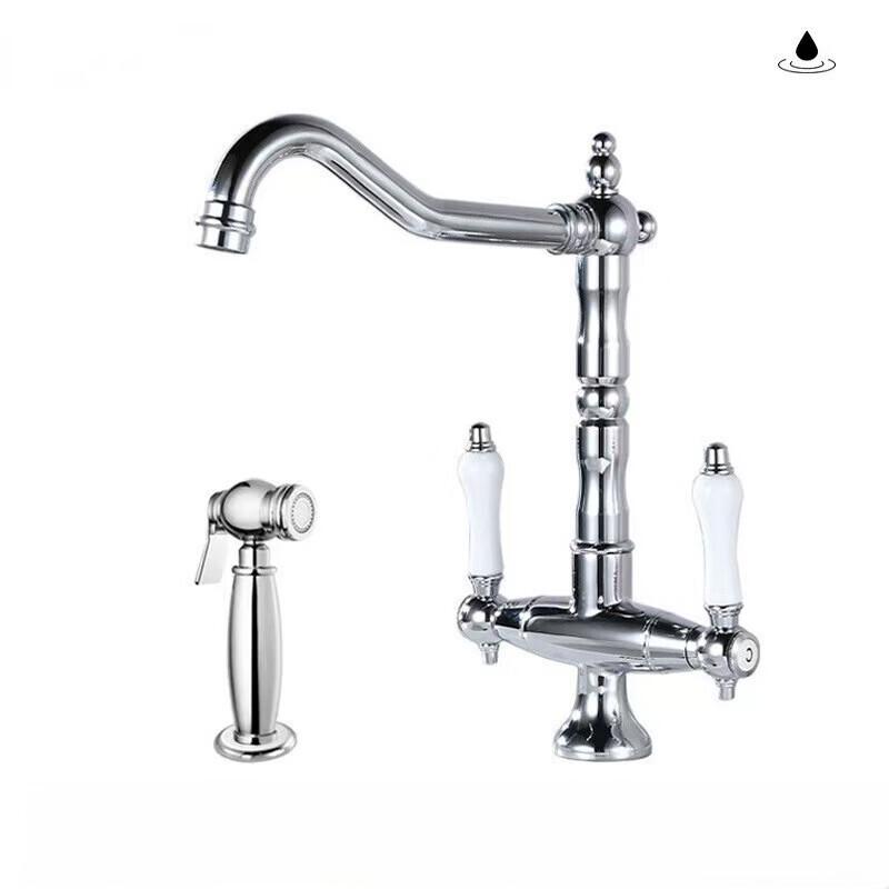 TLXT Hot & Cold Basin Faucet with Spray Gun Set
