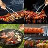 BBQ Sausage Turning Tongs, Hot Dog Tongs, Stainless Steel BBQ Kitchen Tongs