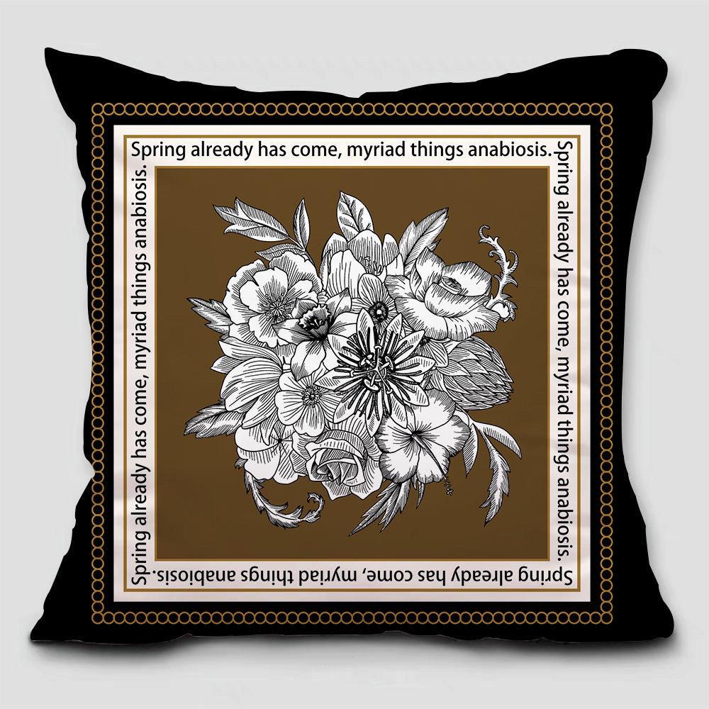 American Retro Style Pillow Cover Lamp Luxury French Sofa High-End Living Room Sofa Bedroom Home Ornament Cushion