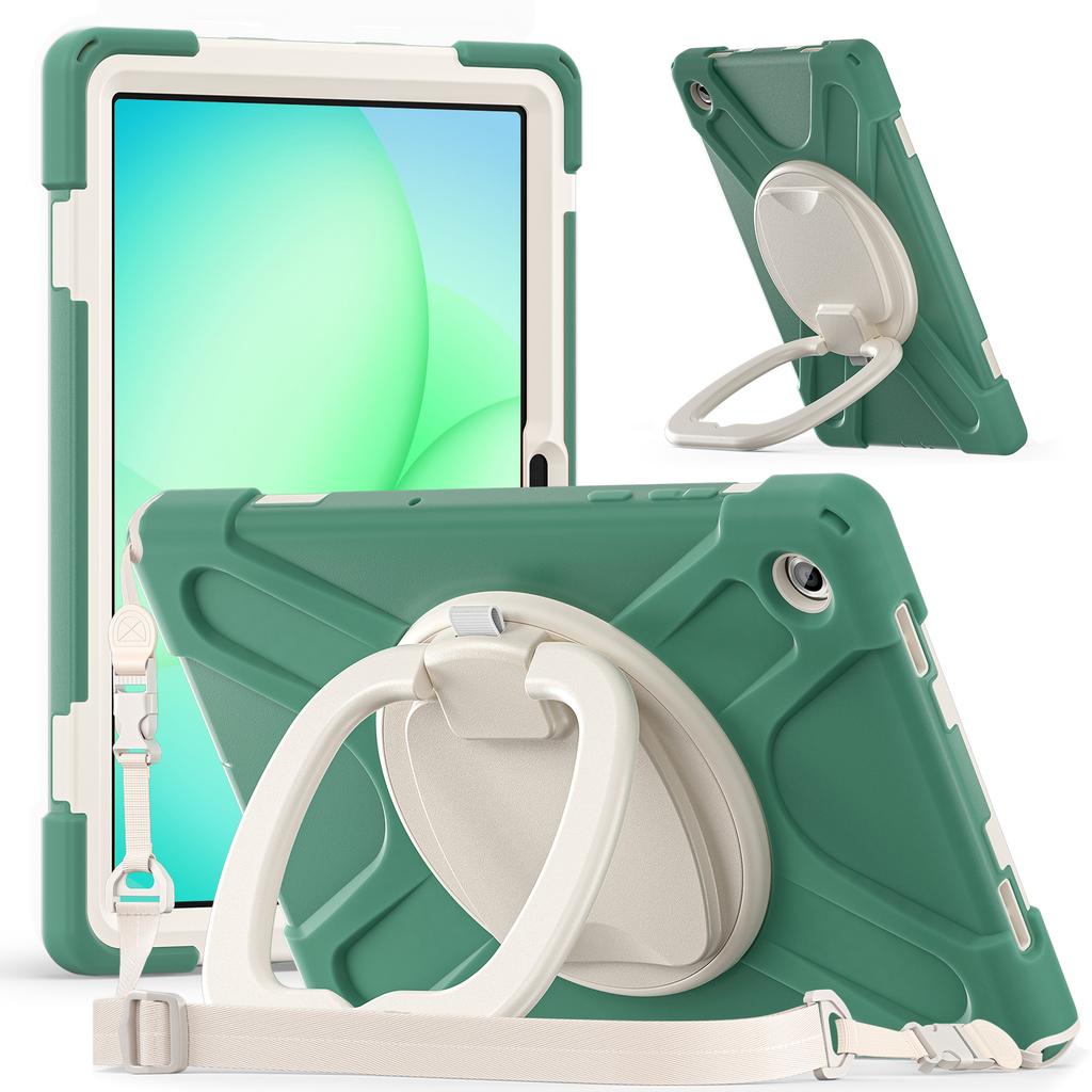 Rotating Case for Samsung Galaxy Tab A11 Plus 2025 11.0" SM-X310 X315 X230 X235 X236 Stand Handle Grip Cover with Shoulder Strap