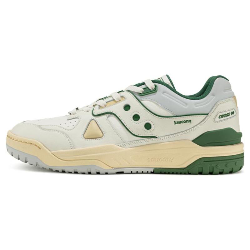 

Saucony Cross 90 Anti-Slip Wear-Resistant Low-Top Skateboard Shoes Unisex White Green Saucony S79035-18 44.5