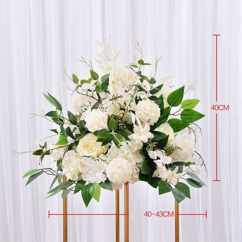 40-43cm Artificial Flower Pom Pom Table Centerpiece Decor Wedding Backdrop Silk Flower Ball Road Lead Floral Wedding Decoration