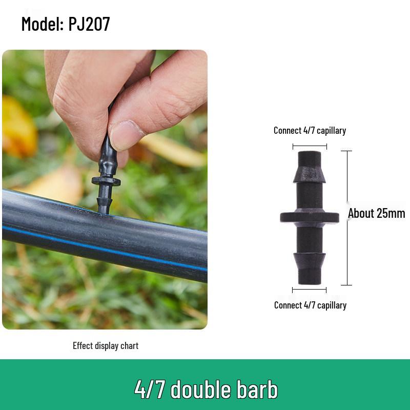 Capillary and Micro-Sprinkler Fittings: Single/Double Hooks, Tee, Straight Connector, Drip Stop, Mountain Bracket, Five-Way, Greenhouse.