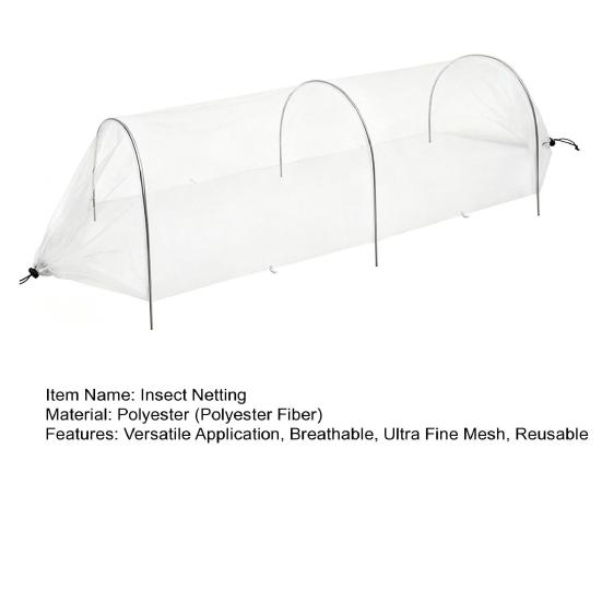 10Ft Insect Barrier Netting Fine Mesh Plant Cover Garden Row Cover Bird Netting for Raised Beds Greenhouse Vegetables Fruits