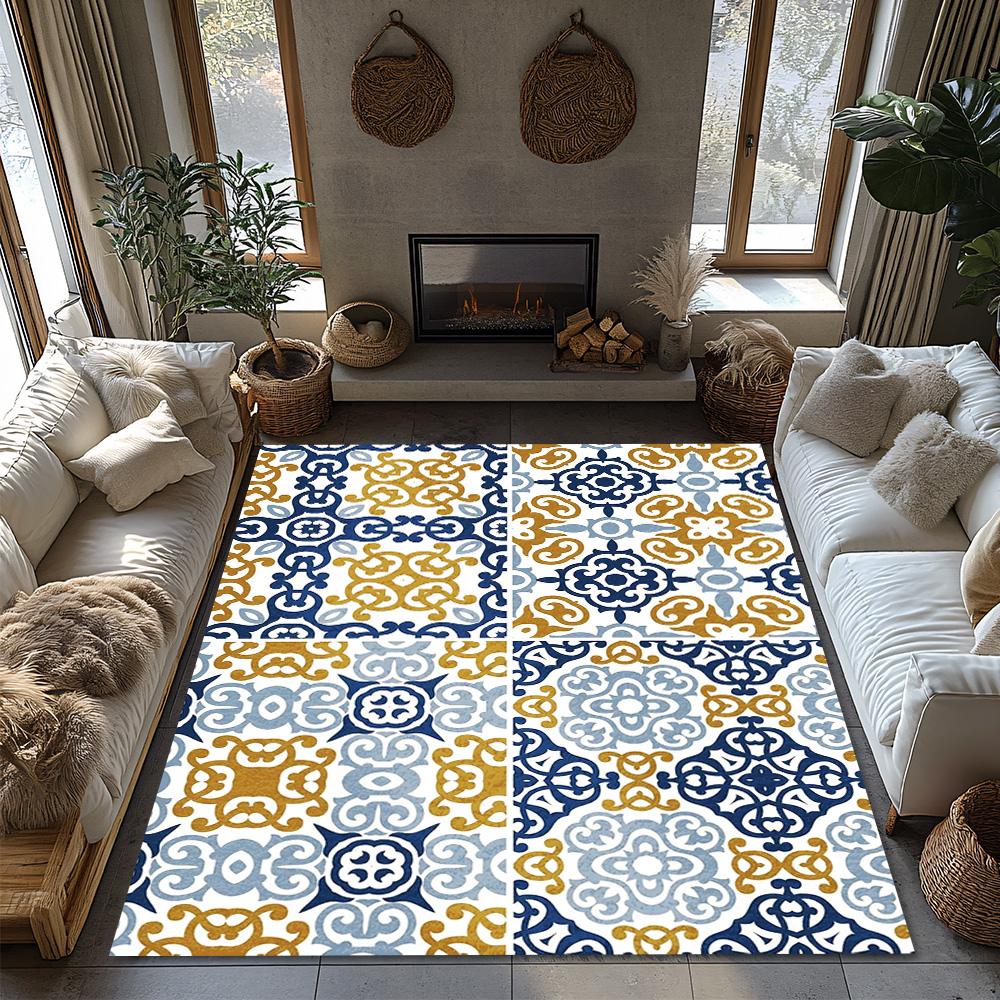Decorative Area Rug Non Slip Doormat Washable Floor Mat Home Decor Indoor Outdoor Rugs Modern Bohemian Carpet Living Room Entryw