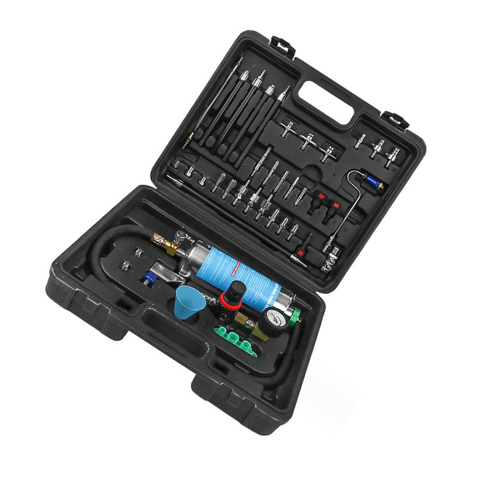 Non-Dismantle Fuel Injector Cleaning Kit, 3-way Catalytic Converter, Stainless Steel Automotive Fuel System Cleaner Tool Set For Petrol Car ATV