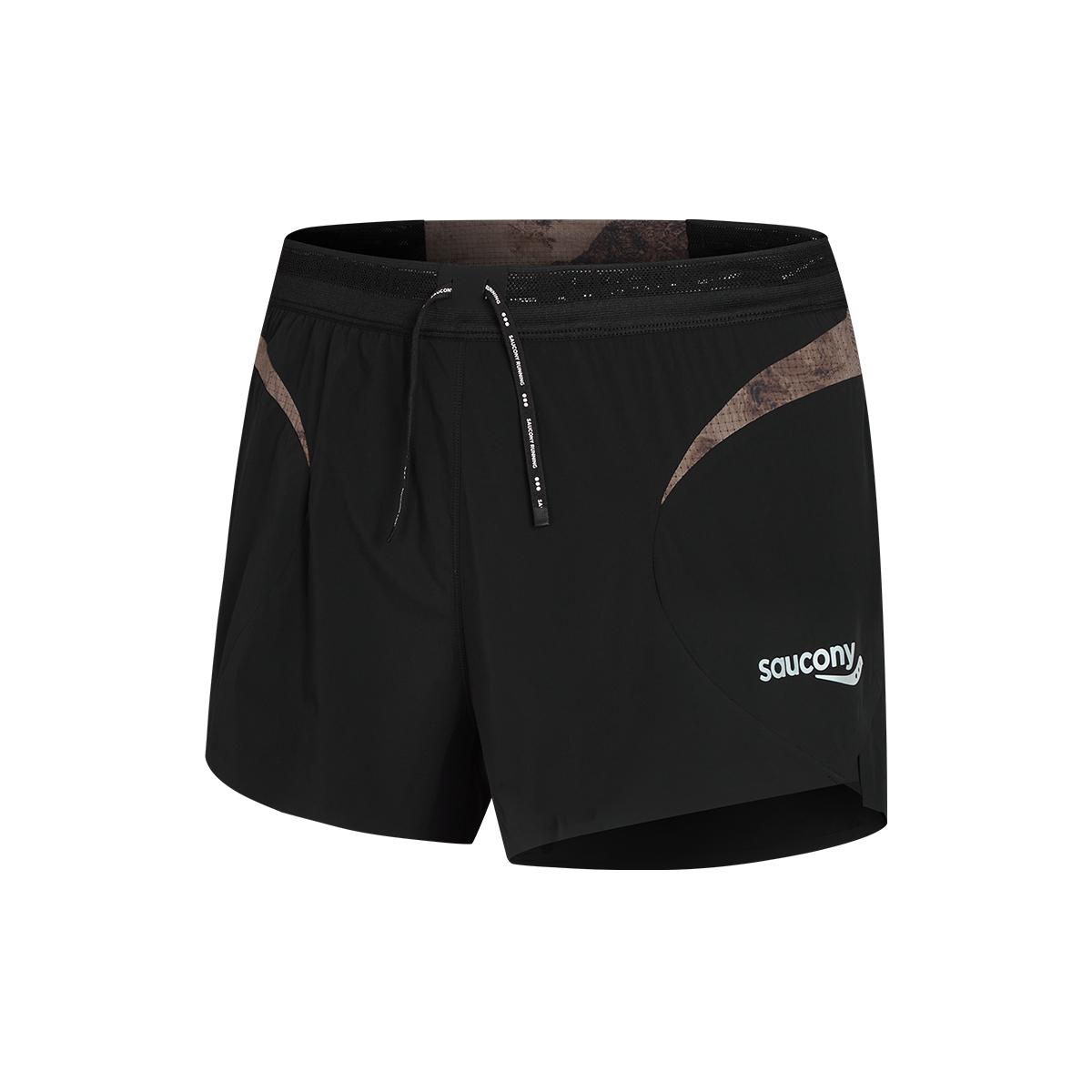 Saucony Lace-Up Mid-Rise Mesh Casual Shorts Men shorts SA2269DP32R-BK001 2XL